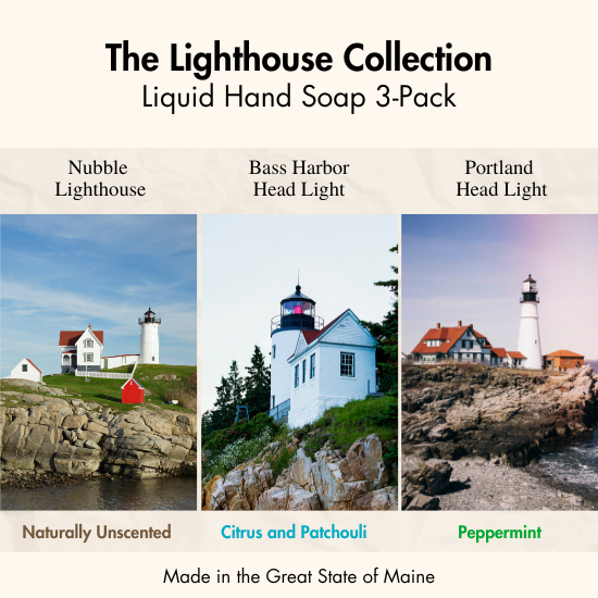 The Lighthouse Collection Liquid Hand Soap 3Pack All Natural Pl