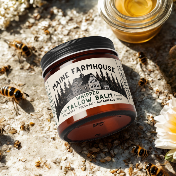 Unscented | Whipped Tallow Balm | Honey, Beeswax & Botanicals