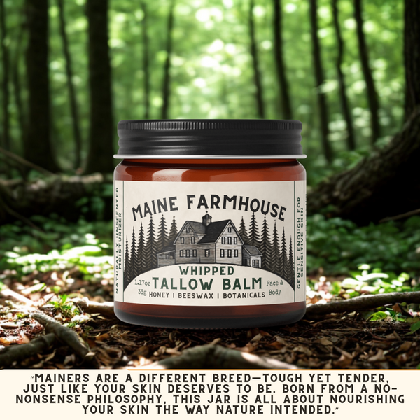 Unscented | Whipped Tallow Balm | Honey, Beeswax & Botanicals