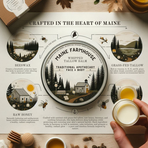 Unscented | Whipped Tallow Balm | Honey, Beeswax & Botanicals