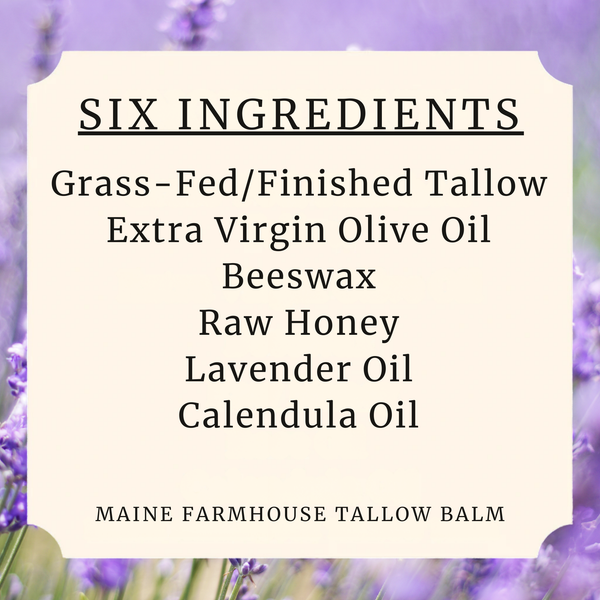 Calming Lavender | Whipped Tallow Balm | Honey, Beeswax & Organic Lavender