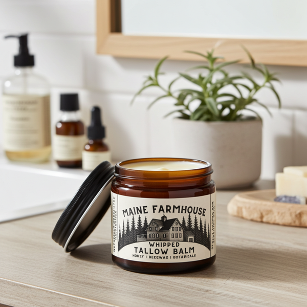 Unscented | Whipped Tallow Balm | Honey, Beeswax & Botanicals
