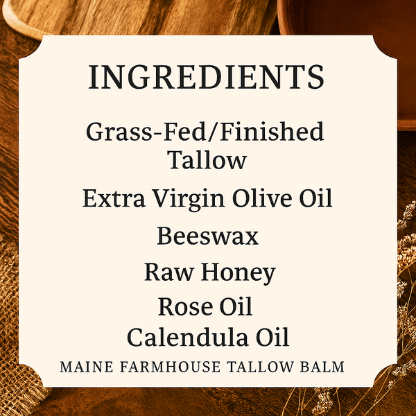 Unscented | Whipped Tallow Balm | Honey, Beeswax & Botanicals